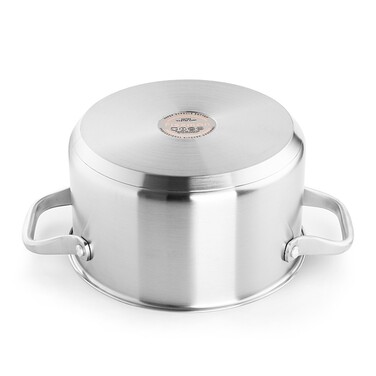 Каструля Fissman MASTER CHEF 20x11 см / 3,1 л зі скляною кришкою нержавіюча сталь (15096)