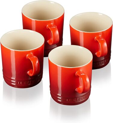 Набор из 4 кружек 350 мл, вишнево-красный Le Creuset