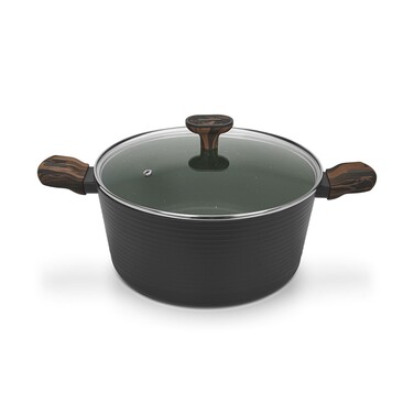 Кастрюля Fissman 28x13,5 см/7,1 л CUISINE со стеклянной крышкой алюминий с антипригарным покрытием (14594)