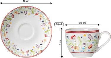 Набор чашек с блюдцами для эспрессо 6 шт 80 мл Ritzenhoff & Breker