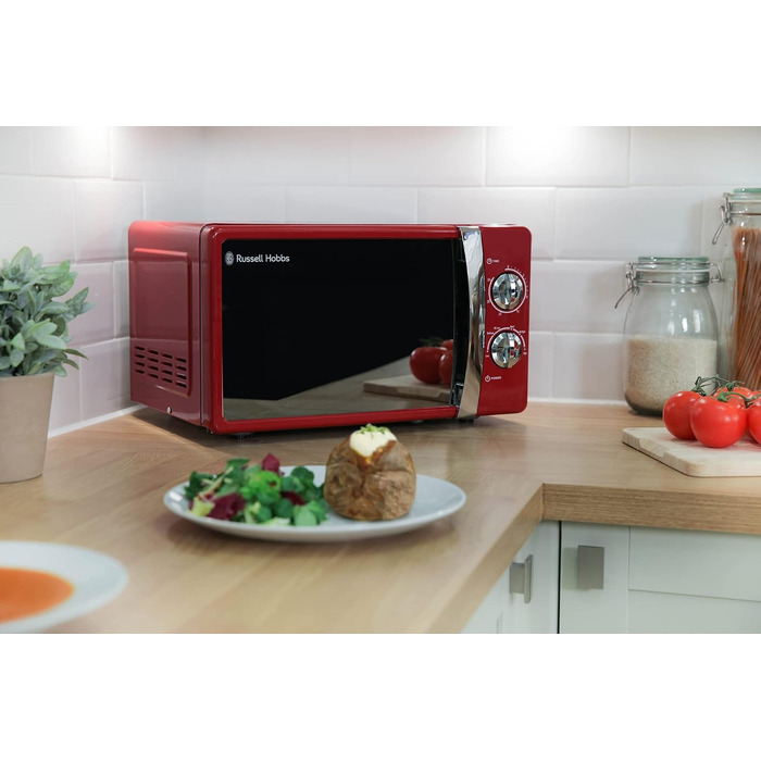Мікрохвильова піч 17 л, 700 Вт, червоний RHMM701R Russell Hobbs