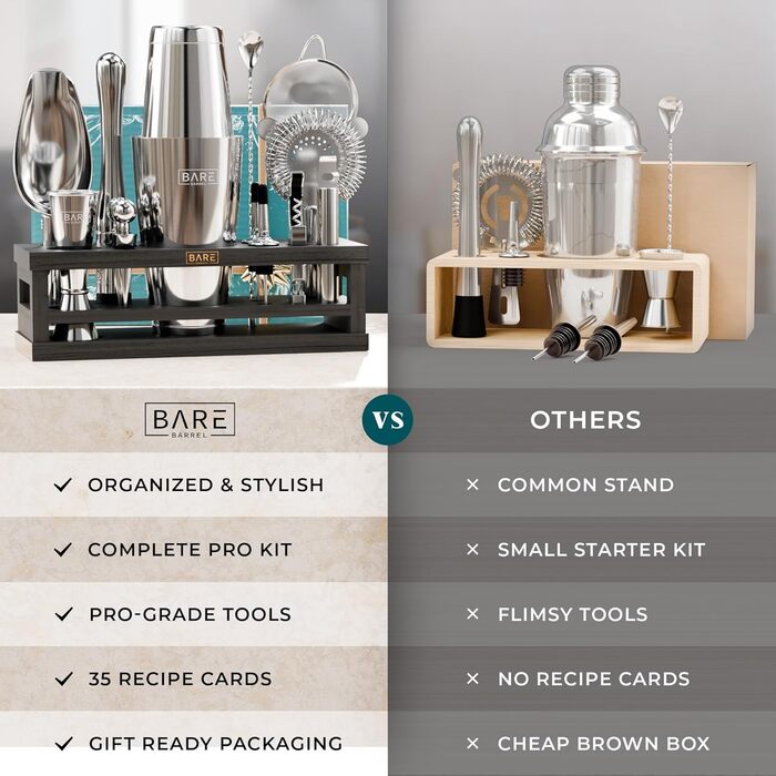 Набір для коктейлів 16 предметів Bare Barrel