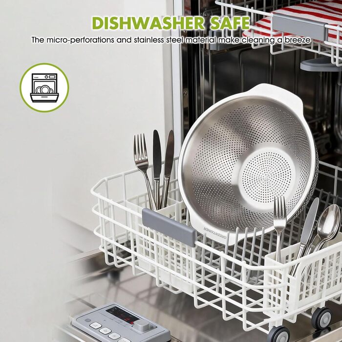 Кухонний друшляк-сито з 2 ручками 25 см Greentainer