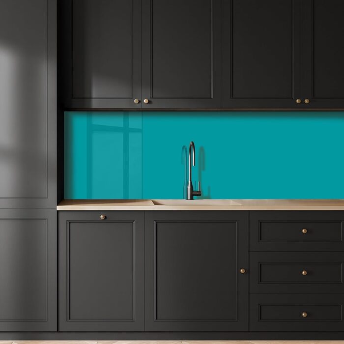 Кухонний фартух 60x250 см, самоклеючий фартух, кухонний фартух, кухонний фасад, самоклеючі кухонні фартухи - Осінь (Синій - Однотонний, 60 x 350 см)