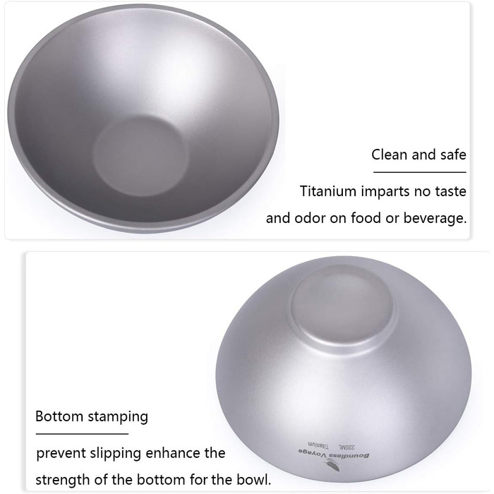 Титанова миска для кемпінгу 450 мл iBasingo