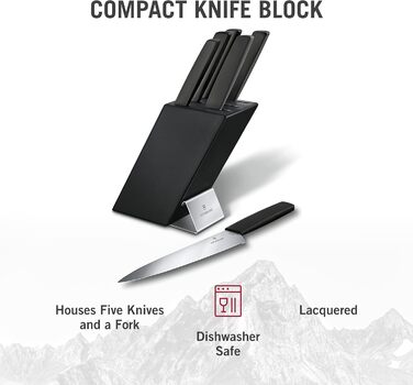 Набір кухонних ножів з дерев'яний блок для зберігання 7 предметів Victorinox