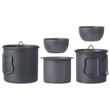 Титановый производный чайный набор 5 предметов NiuLumea