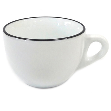 37571 Чашка caffe latte 350 Pennellessa Black rims мл серія 'Verona Millecolori'
