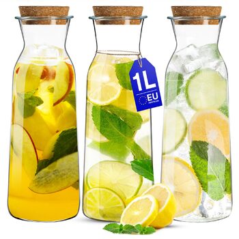 Набір графинів для води з кришками 3 шт 1 л KONZEPT