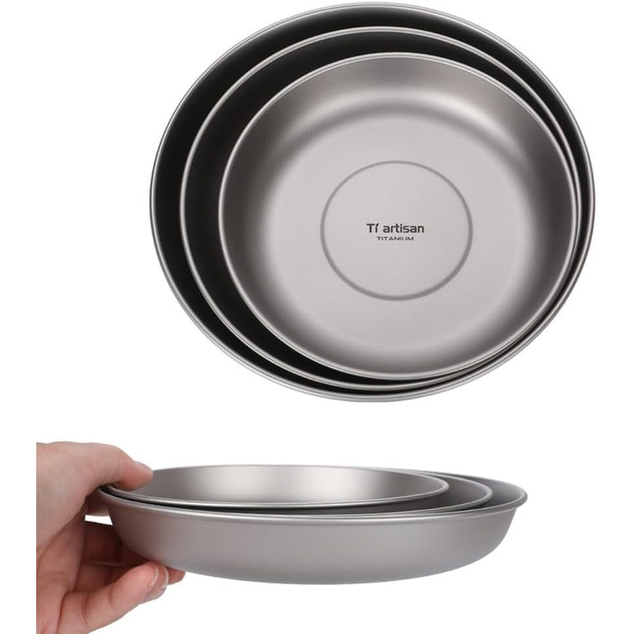 Ультралегкий туристический титановый тарелка 500 мл EasyByMall