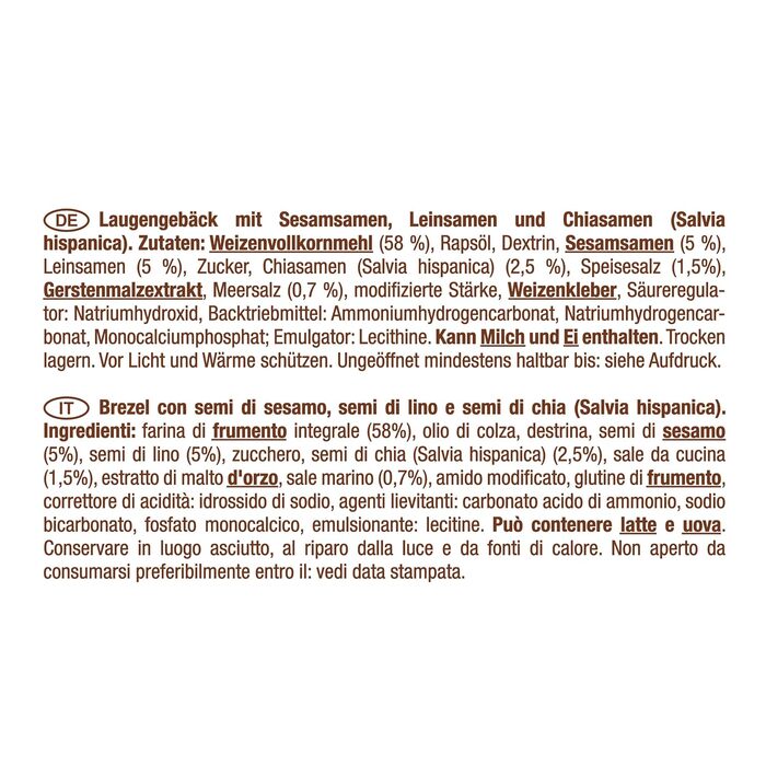 Крекер Saltletts з насінням чіа, льону та кунжуту, 16 упаковок x 100 г Lorenz