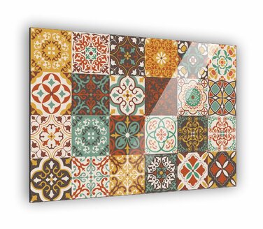 Візерунок плитки для кухонного фартуха різних розмірів Кухонний фартух Алюмінієвий композит Захист плитки Панелі Кухонна плитка Дзеркальна плитка Візерунок плитки для кухонного фартуха 3 (Алюмінієвий композит 60x40 см)