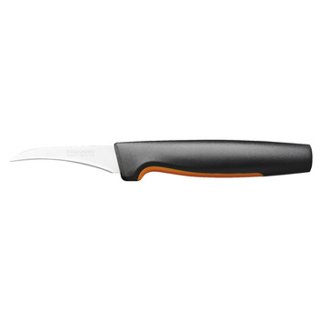Кухонний ніж для овочів вигнутий Fiskars Functional Form, 6.8см, нержавіюча сталь, пластик, чорний