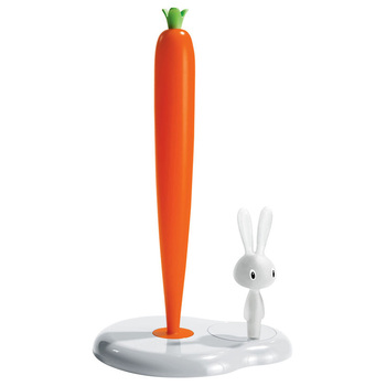 Тримач для паперових рушників 20,2х34х16 см помаранчевий / білий Bunny Carrot Alessi