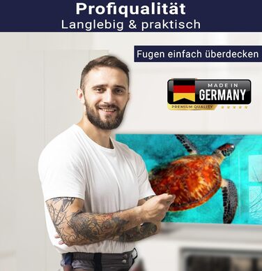 Кухонний фартух timalo зі скляним виглядом Північне море, очерет, захід сонця, океан, солома 2-мм акрилове скло Бризкозахисна стінка для плити, скляний кухонний фартух, акрилові скляні стінові панелі, захисна панель для фартуха (80 x 50 см, 310- Turtle)