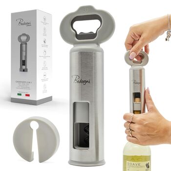 Штопор для вина та пива з магнітним утримувачем кришок Bedogni Reggio Emilia