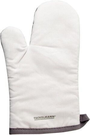 Рукавиця для духовки, бавовна, біло-сіра Fackelmann