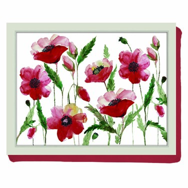 Поднос с подкладкой Kitchen Craft Poppies, 44 x 34 см