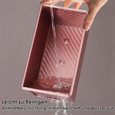 Форма для випікання хліба з кришкою, 21 x 11 x 11,5 см рожевий Aohcae