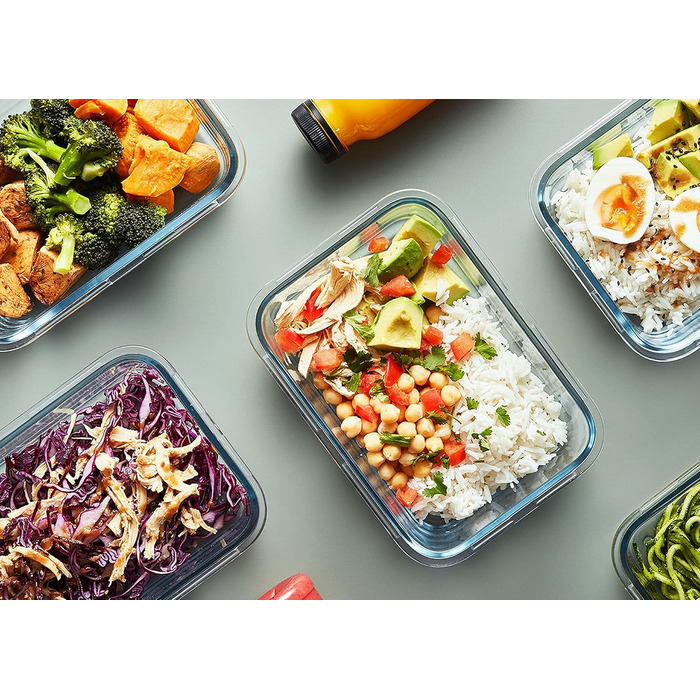 Набір з 10 скляних контейнерів для зберігання продуктів з кришками MCIRCO