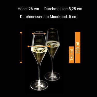 Келихи для шампанського 290 мл, набір 2 предмети, Highlight Stölzle Lausitz