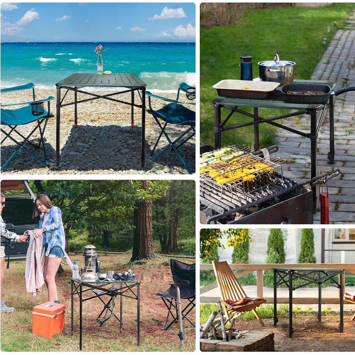 Алюминиевый раскладной стол 70 х 70 х 78 см VILLEY