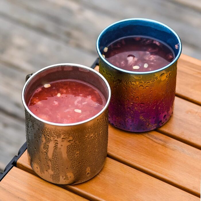 Титанова термокружка з кришкою для кемпінгу 450 мл iBasingo