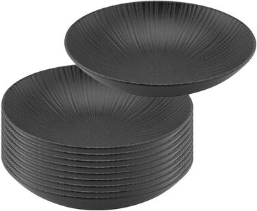 Набор из 10 тарелок 22 см, чорный Vesuvio Creatable
