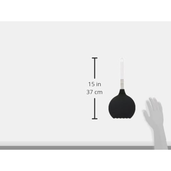 Пластик, білий/чорний (перевертач для омлету), 28
