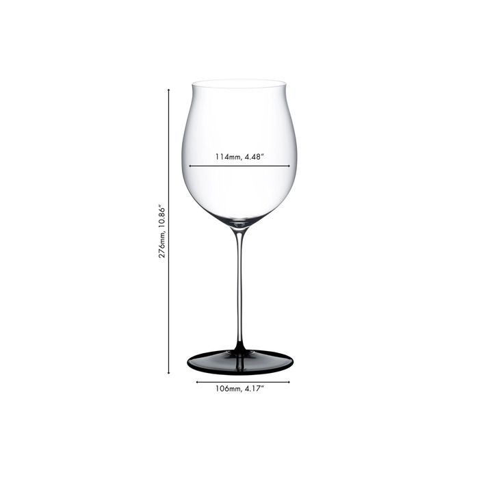 Бокал для красного вина Бургундское Гран Крю 1022 мл, Fatto A Mano Black Tie Riedel