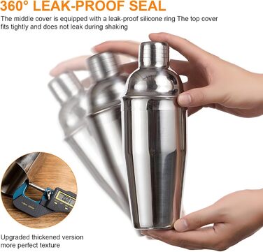 Набір бармена з бамбуковою підставкою 9 предметів Generic