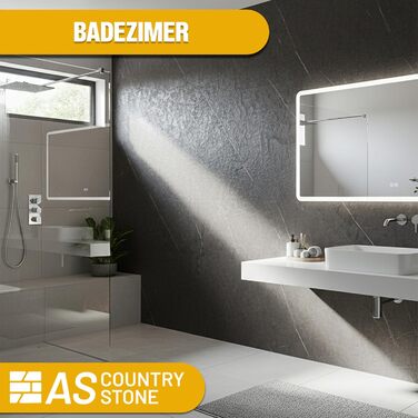 Стінові панелі AS Country Stone під мармур 60x120 см ПВХ-облицювання стіни з пластикових панелей для кухні, ванної кімнати тощо Панель кухонного фартуха (, Темний камінь)