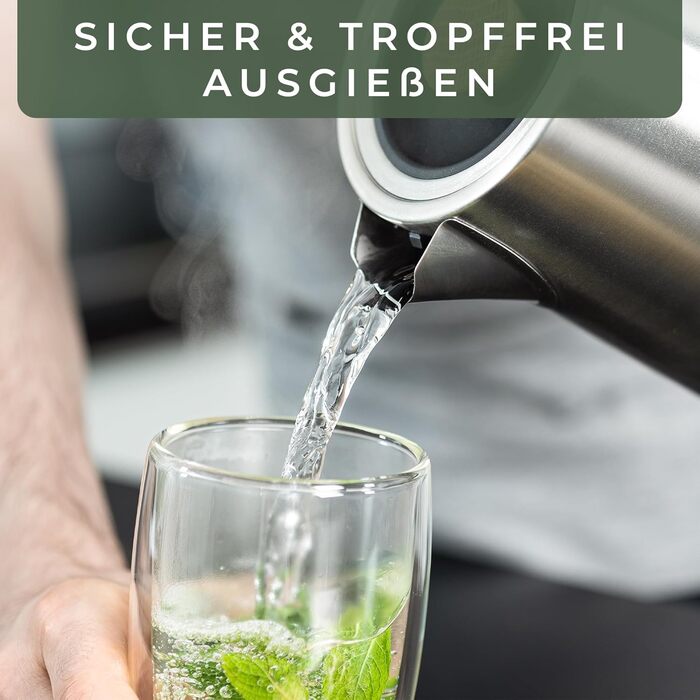 Электрочайник 3000 Вт из нержавеющей стали с деревянной ручкой WALDWERK