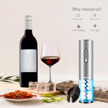 Електричний відкривач для пляшок вина 4-в-1 WIWONEY