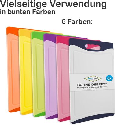 Набір обробних дощок 6 шт кольорові MaxxGoods