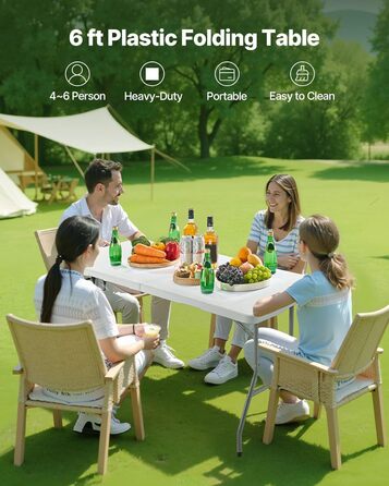 Раскладной стол для кемпинга белый VEVOR