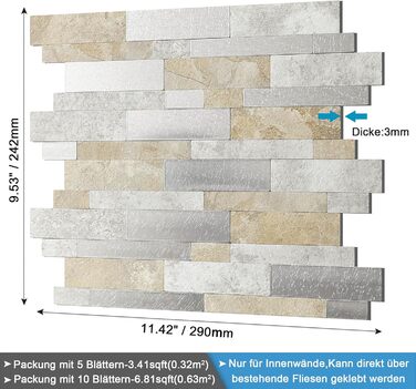 Наклейки самоклеящиеся водонепроницаемые 10 шт BeNice