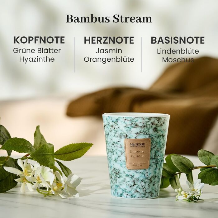 Велика ароматична свічка M&SENSE Чорні ароматичні свічки у склянці Ароматична свічка з натурального соєвого воску Розслаблююча ароматерапія Подарунок для жінок та чоловіків, Різдво Час горіння 75 годин та 2 ґноти (бамбуковий гніт, 400 г)