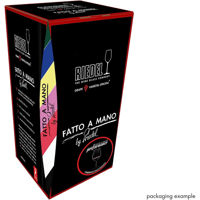 Келих для червоного вина Каберне Совіньйон 834 мл, чорна основа Performance Fatto a Mano Riedel