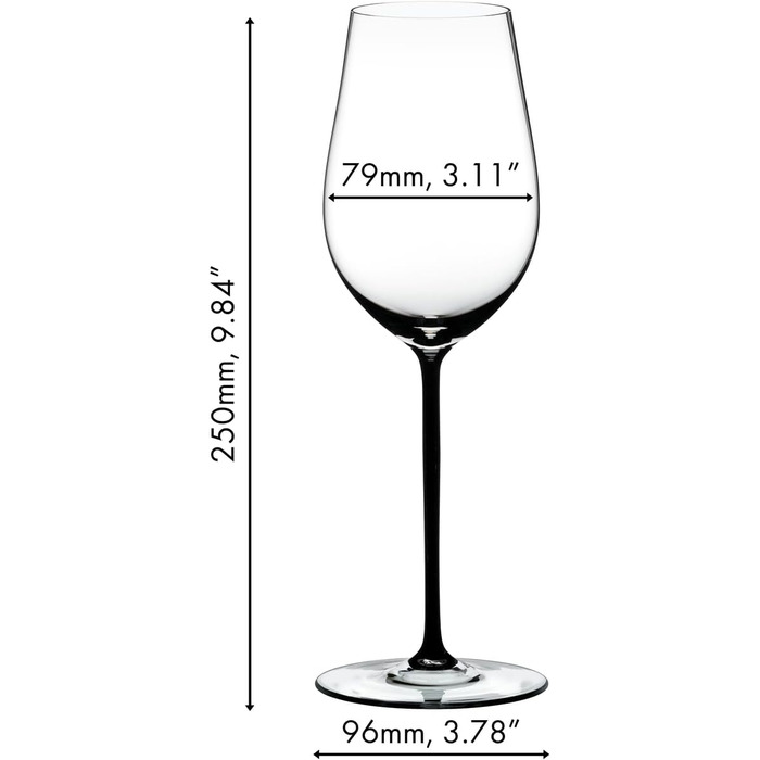 Бокал для вина Riesling/Zinfandel Schwarz, 4900/15B Black один бокал, кришталь, можна мити в посудомийній машині