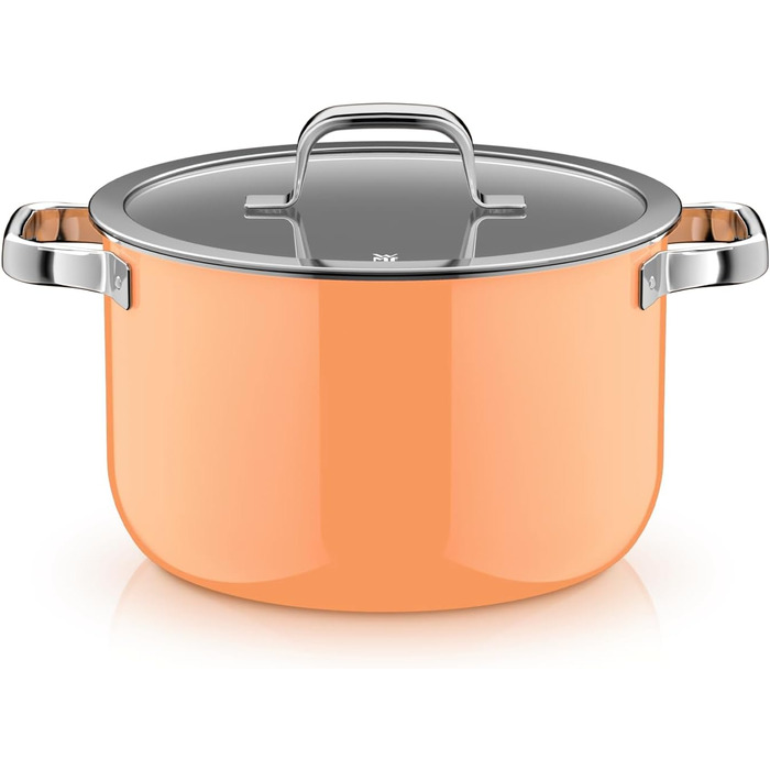 Набор кастрюль со стеклянными крышками, 4 предмета, оранжевый Fusiontec Mineral Pro WMF