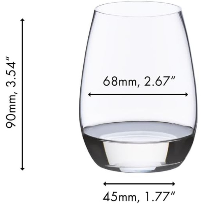 Набір з 2 келихів без ніжки для міцних напоїв 235 мл, O Wine Tumbler Riedel
