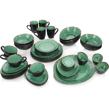 Набор посуды на 4 персоны, 47 предметов, зеленый Palm Beach Sänger