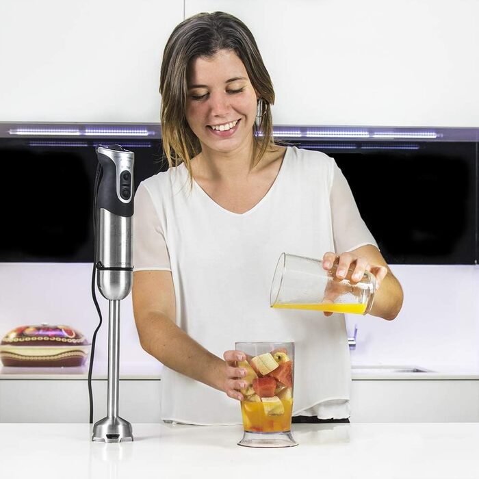 Ручний блендер 1000 Вт Powerful Titanium 1000 Pro з аксесуарами, набір 5 предметів Cecotec