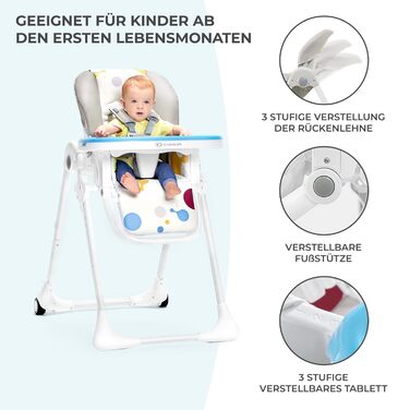 Дитячий стільчик для годування з перших місяців життя YUMMY kk Kinderkraft