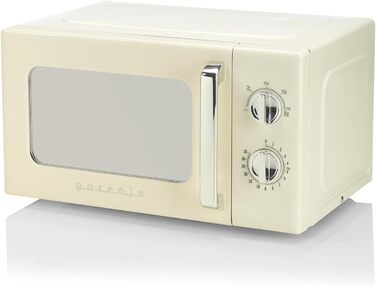 Мікрохвильова піч Gorenje MO20A3WH / 20 л / 800 Вт / AquaClean / AutoMenu / Сенсорне керування / LED-дисплей / Функція розморожування / 5 рівнів потужності / Блокування від дітей / Білий (Ретро, Шампанське)