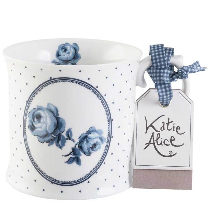 Кухоль для чаю Katie Alice VINTAGE INDIGO White Spot, фарфор, 400 мл