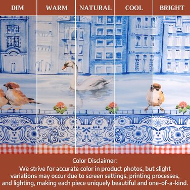 Серветки Maison d&39Hermine зі 100 бавовни, набір з 4 шт. , декоративні серветки, пасхальні серветки, які можна прати, для свят, вечерь, весни, літа (33 см x 48 см) (013 - Амстердамські канали)