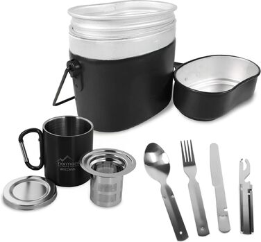 Набір туристичного посуду для кемпінгу 8-в-1 normani