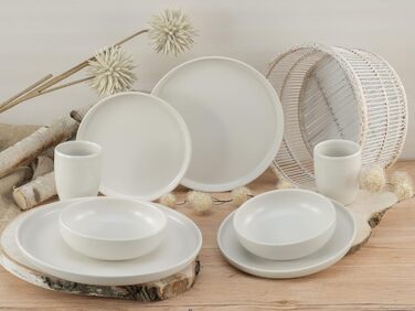 Серия Uno набор посуды из 16 предметов, комбинированный сервиз из керамогранита (Offwhite, посуда из 12 предметов), 22978